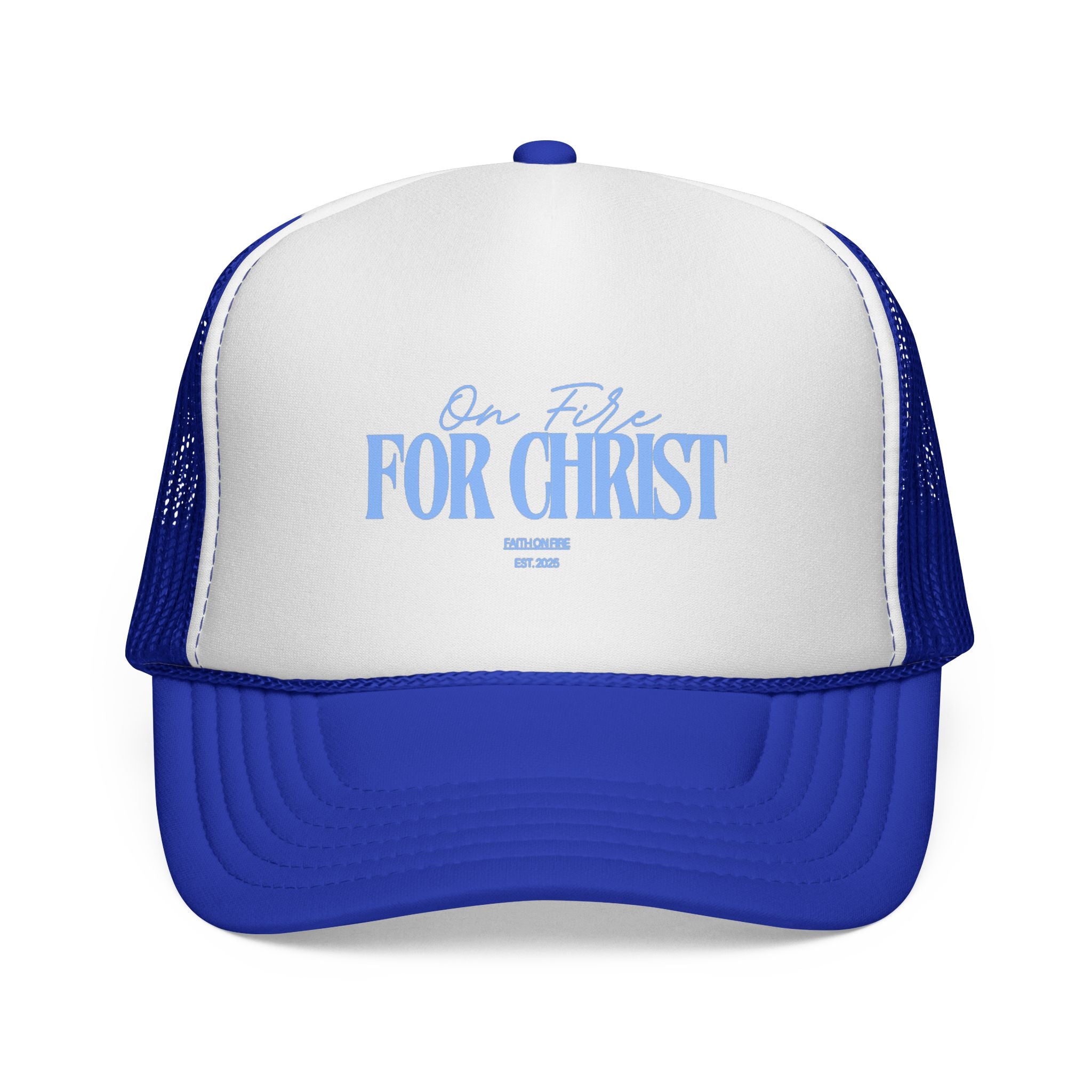 Trucker Cap — On Fire For Christ Vintage Faith Mesh Hat