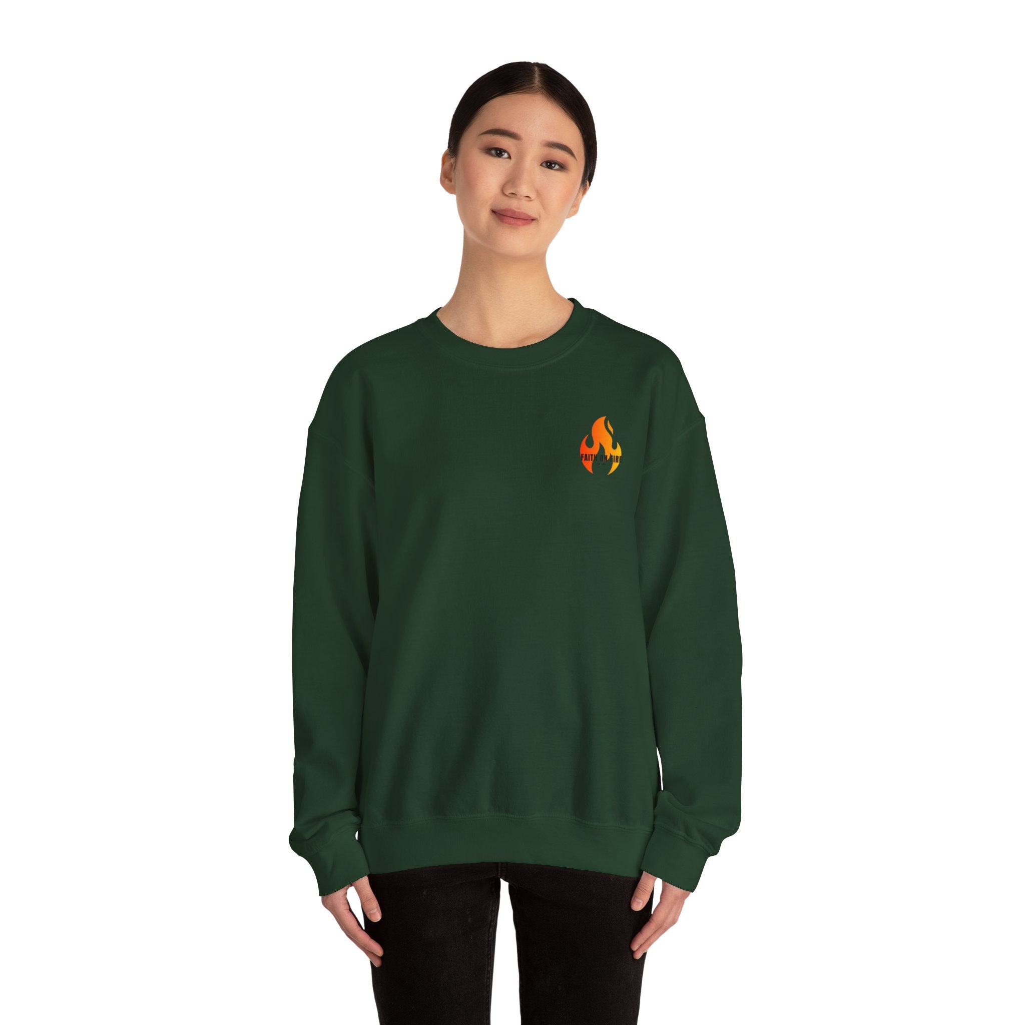 Faith On Fire Crewneck Sweatshirt