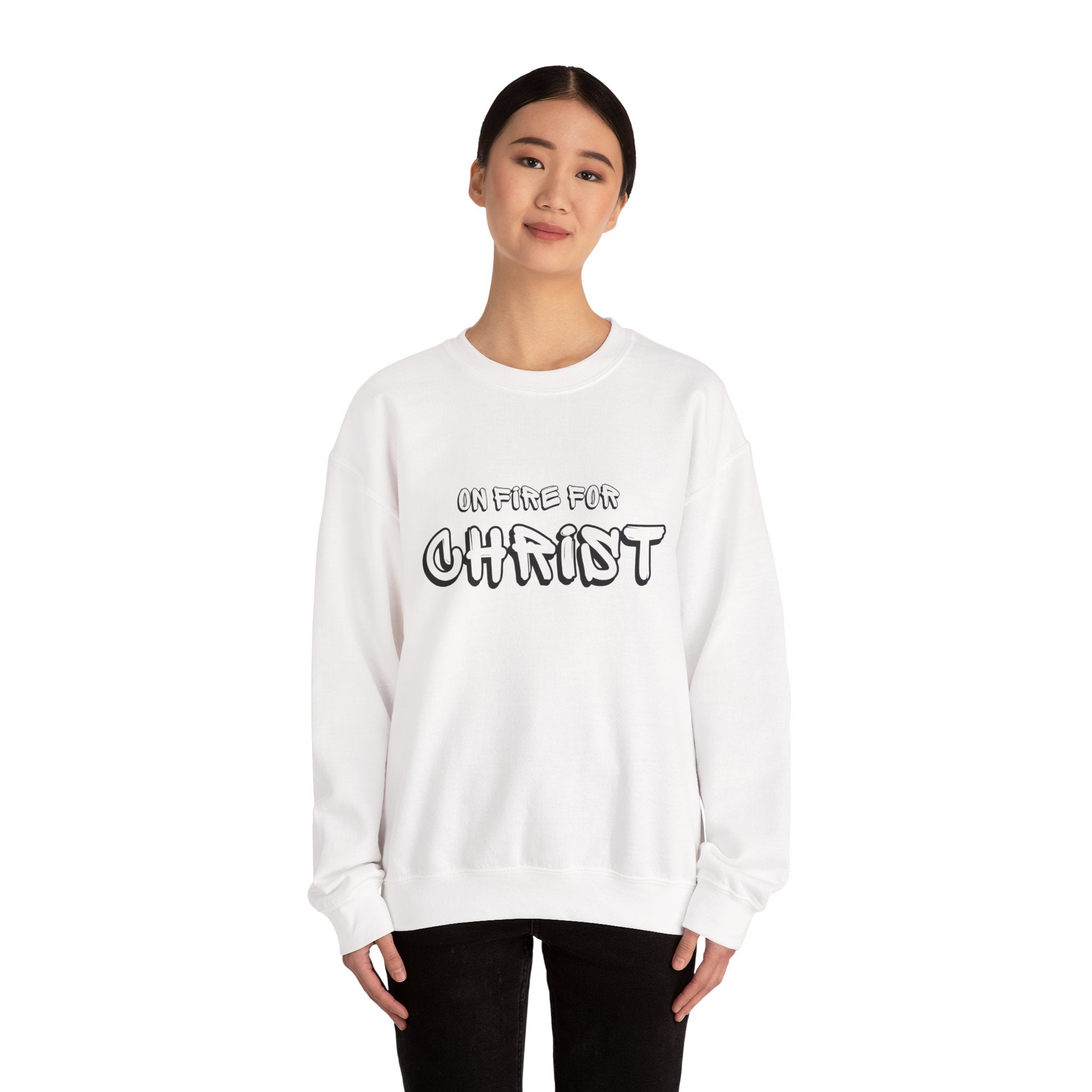 “On Fire for Christ” Crewneck