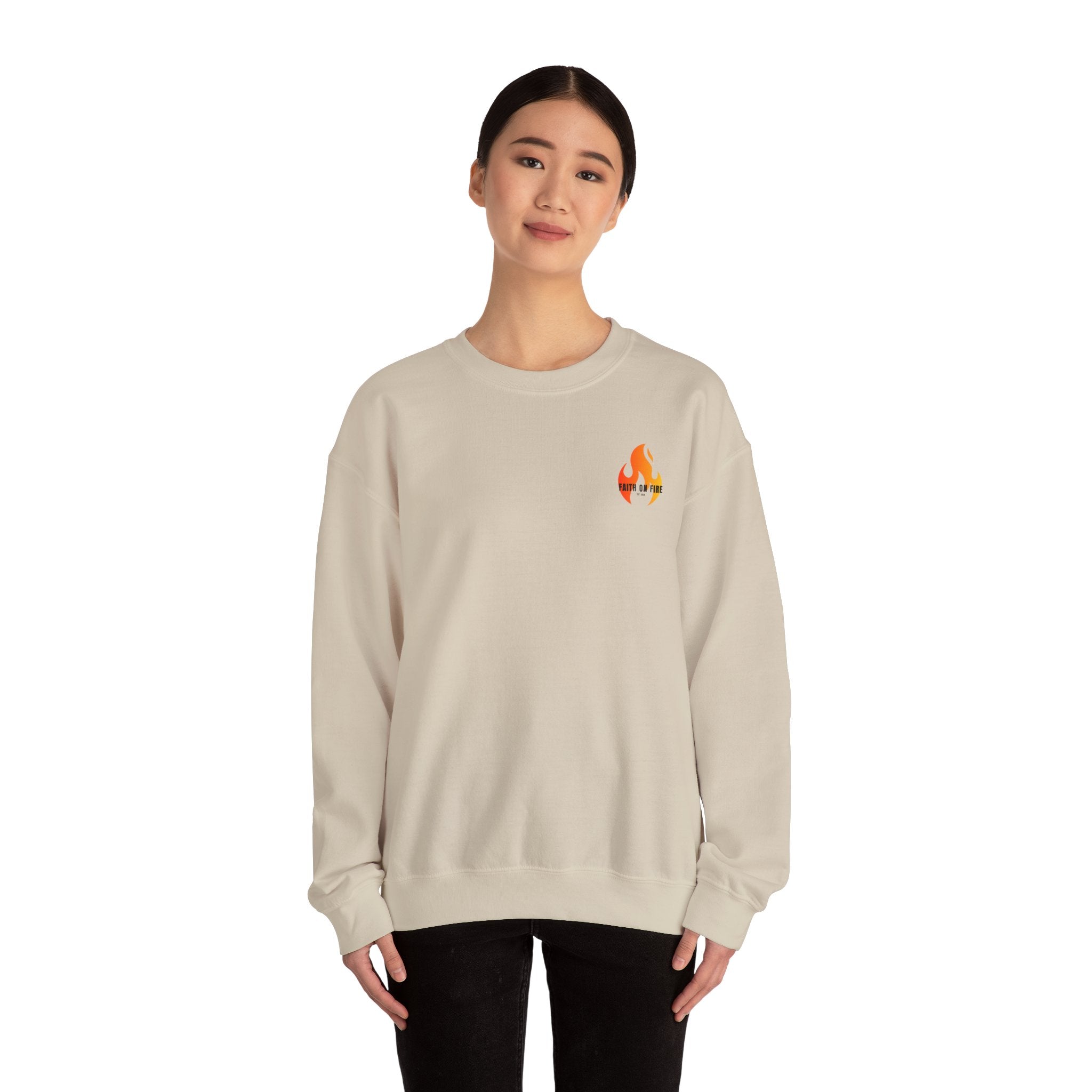 Faith On Fire Crewneck Sweatshirt