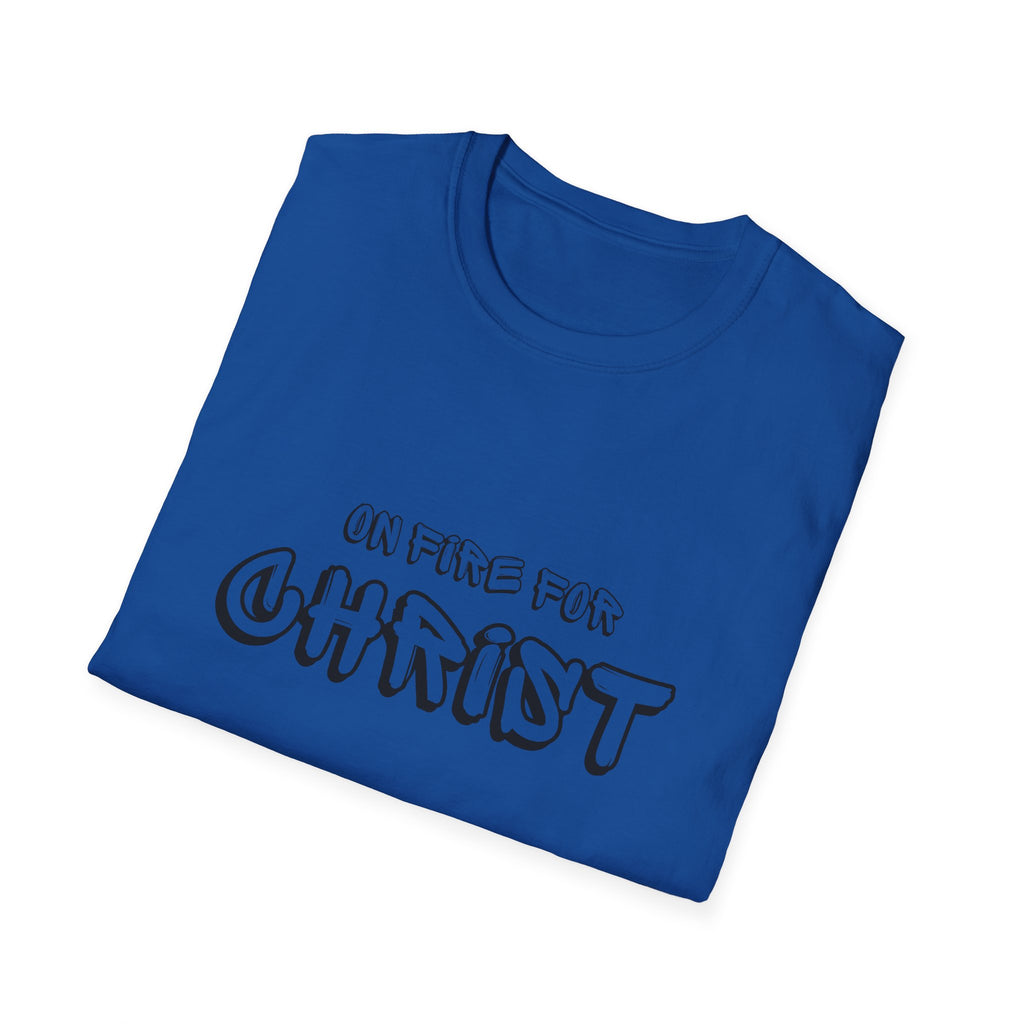 Christian Graphic T‑Shirt — "On Fire for Christ" Faith Tee