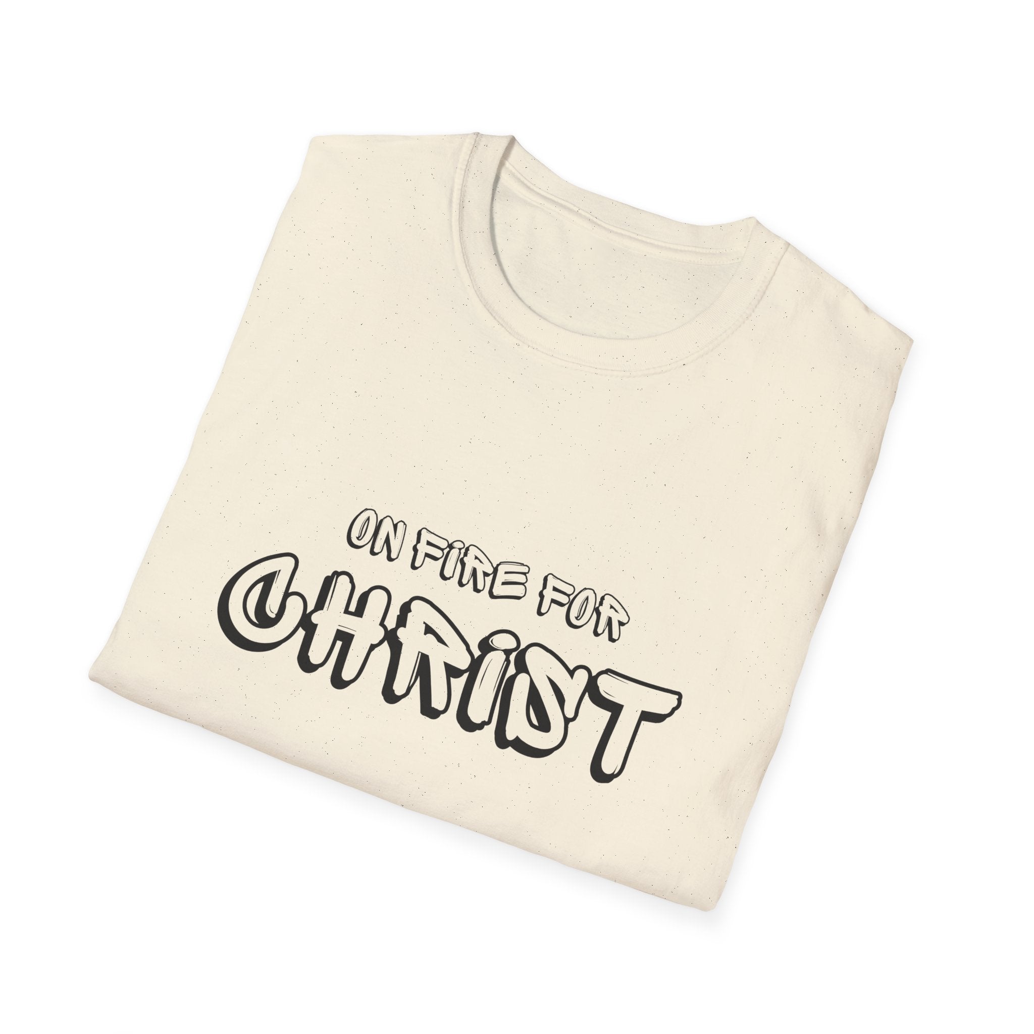 Christian Graphic T‑Shirt — "On Fire for Christ" Faith Tee