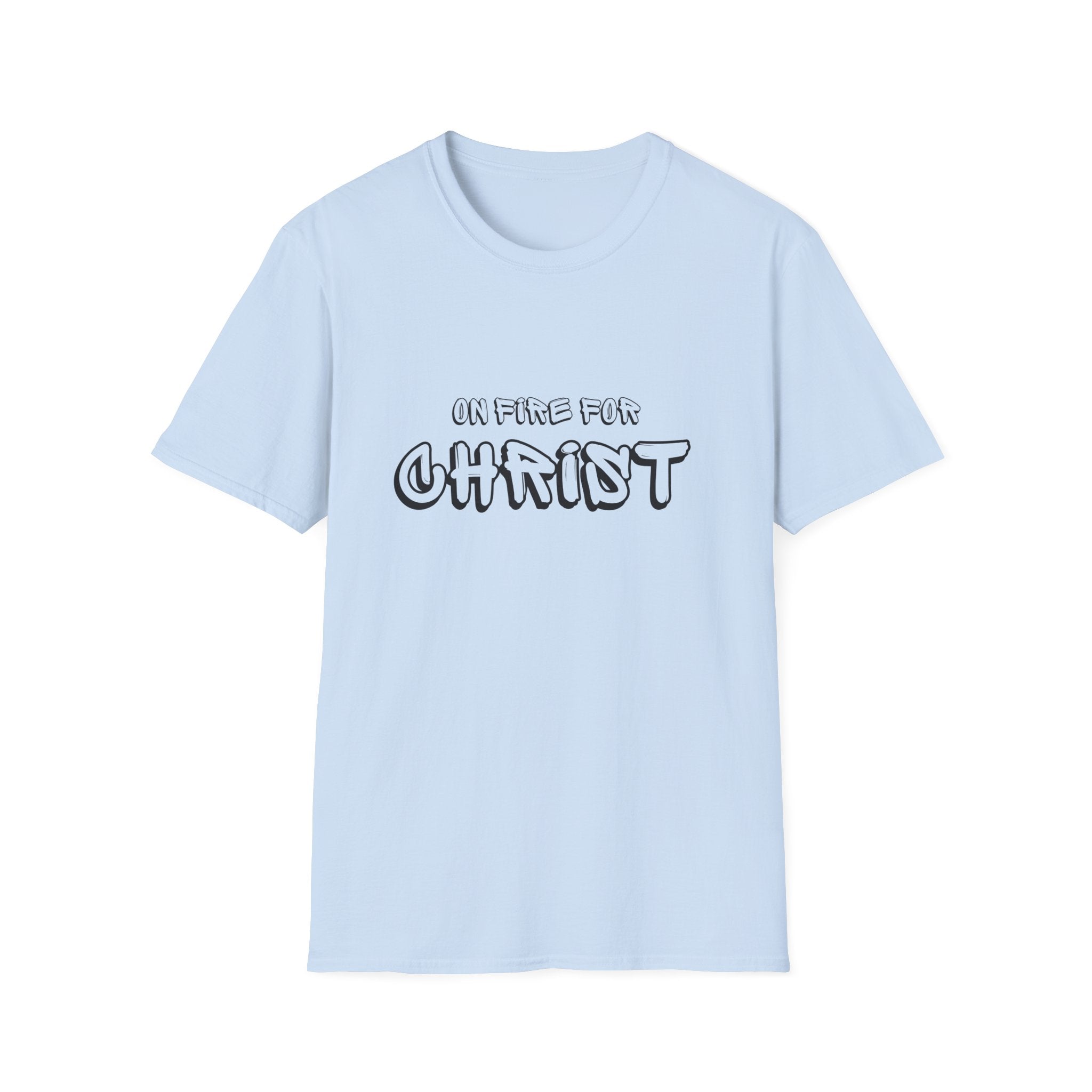 Christian Graphic T‑Shirt — "On Fire for Christ" Faith Tee
