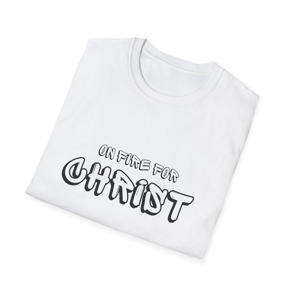 Christian Graphic T‑Shirt — "On Fire for Christ" Faith Tee