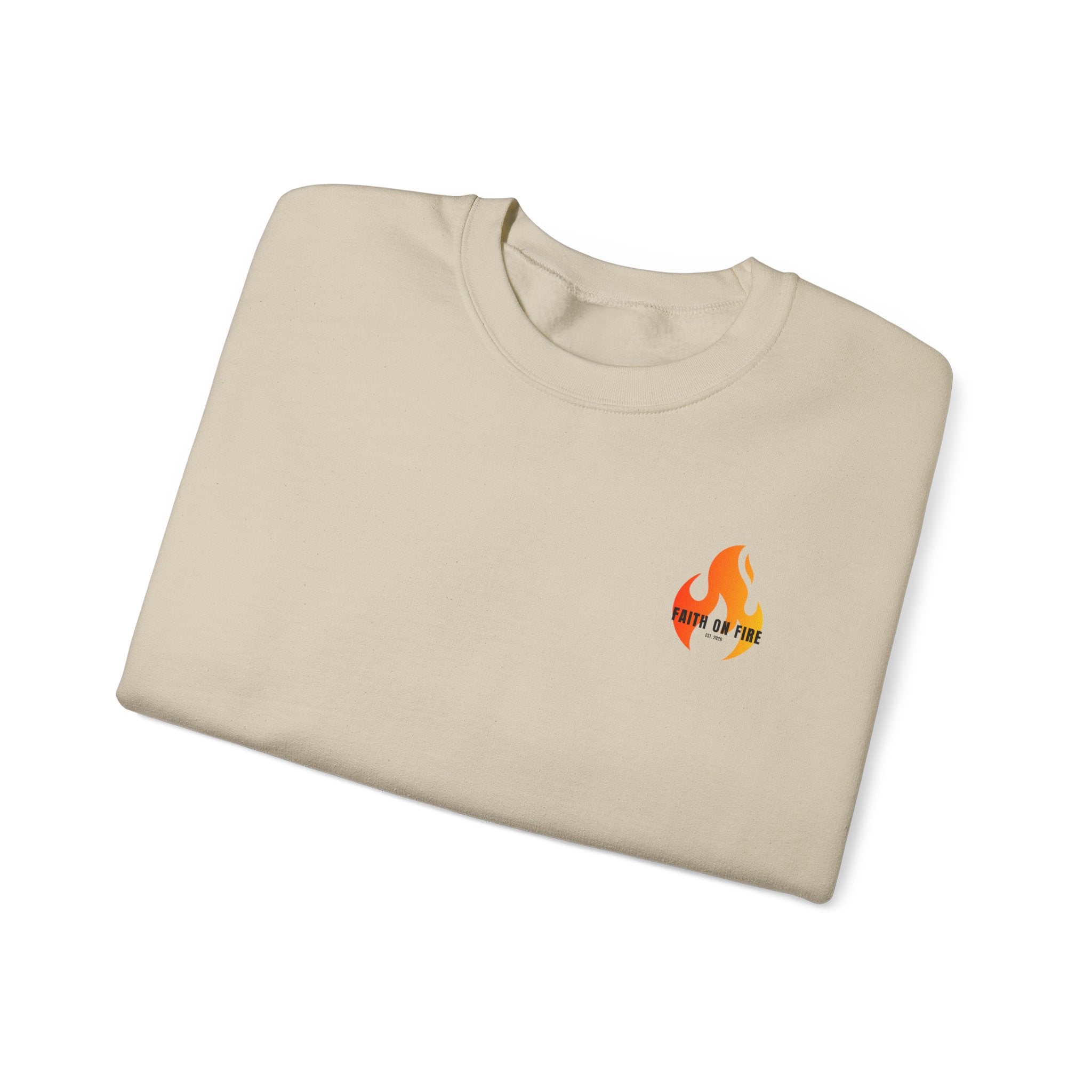Faith On Fire Crewneck Sweatshirt