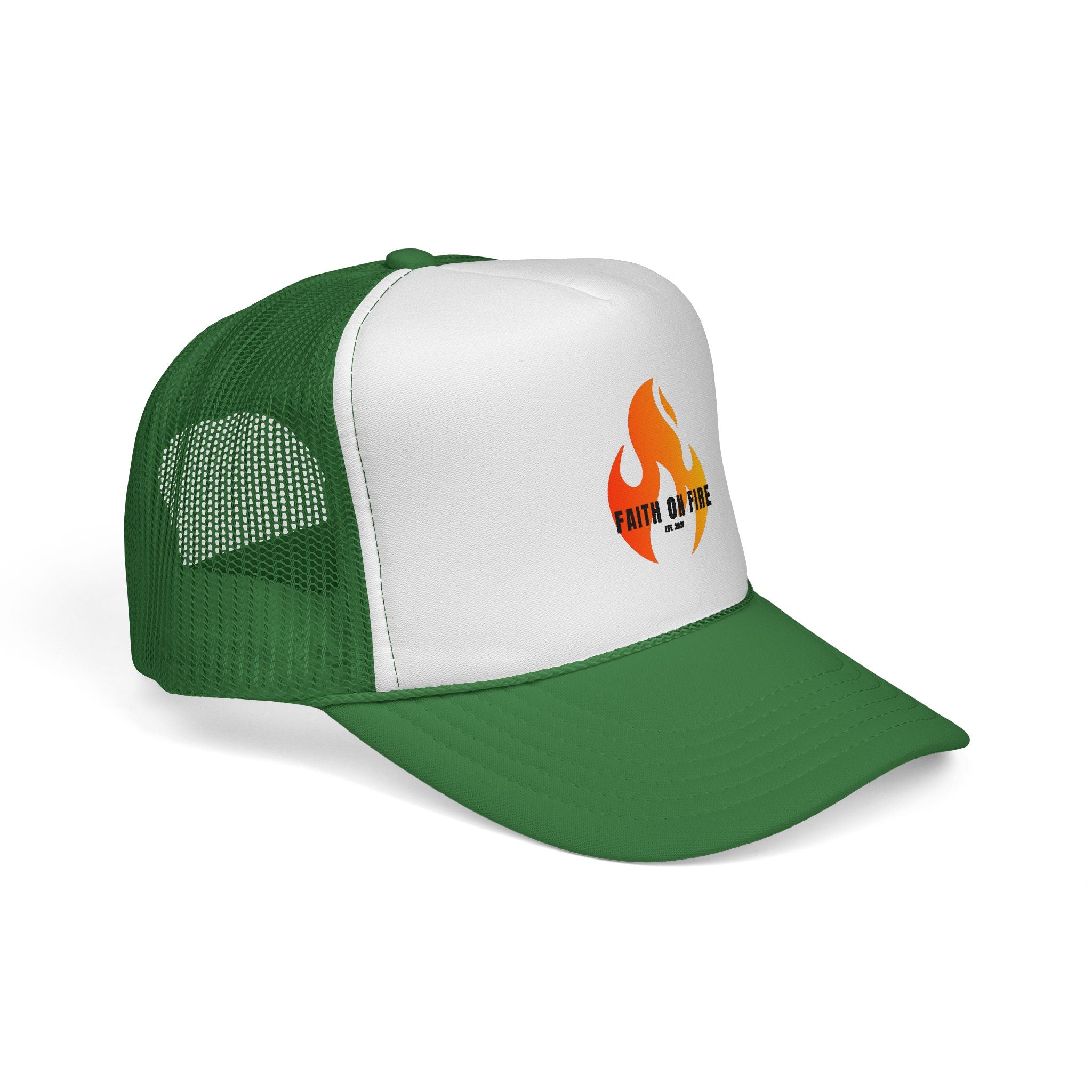 Faith On Fire Trucker Cap