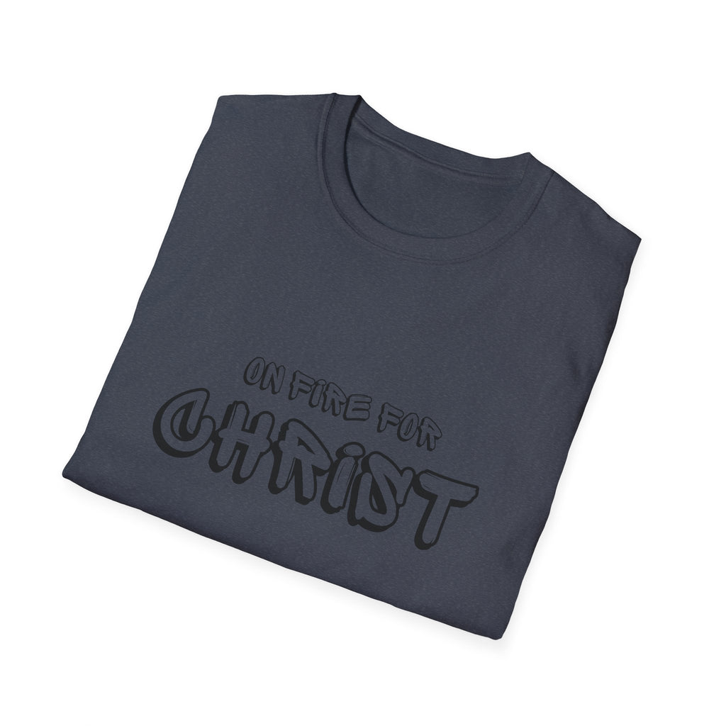 Christian Graphic T‑Shirt — "On Fire for Christ" Faith Tee