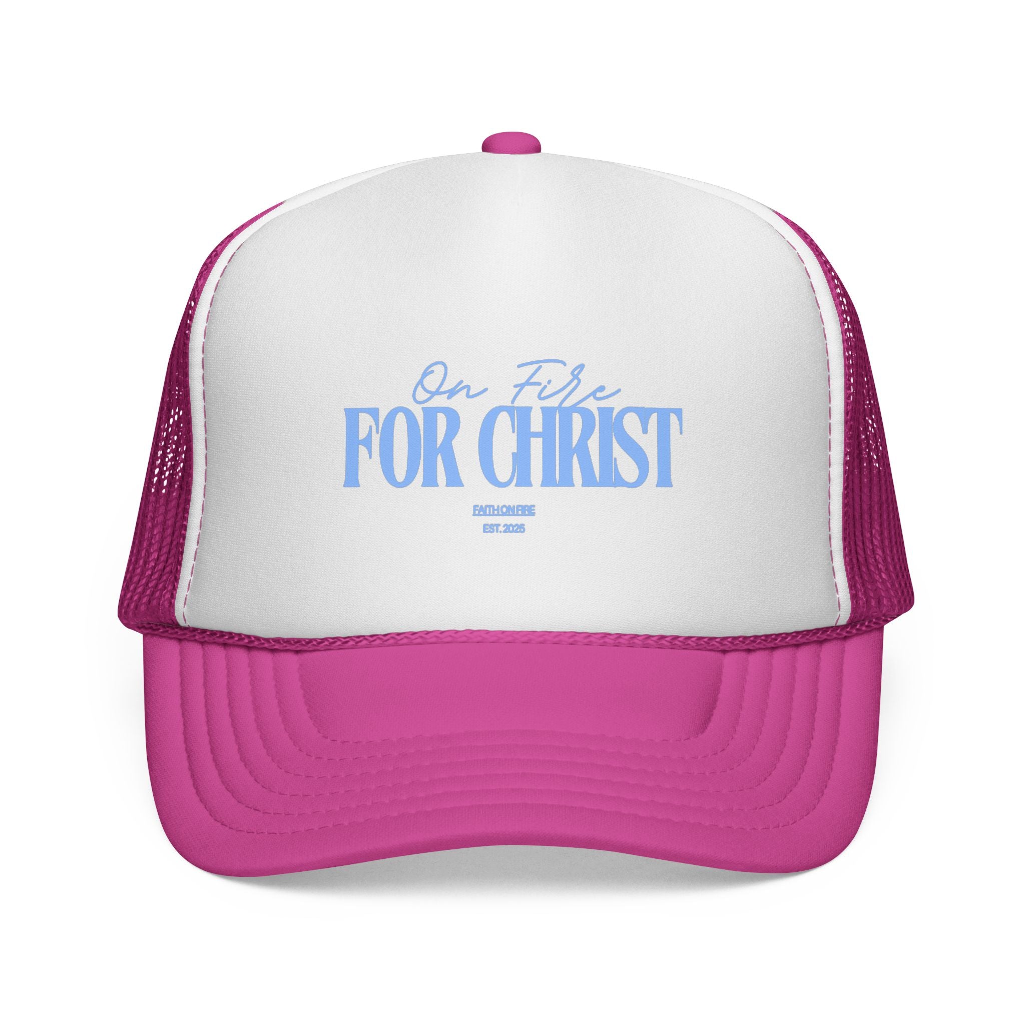Trucker Cap — On Fire For Christ Vintage Faith Mesh Hat