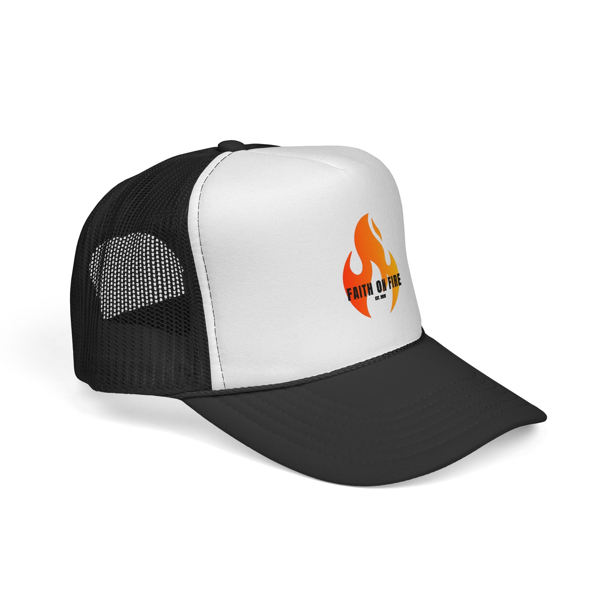 Faith On Fire Trucker Cap
